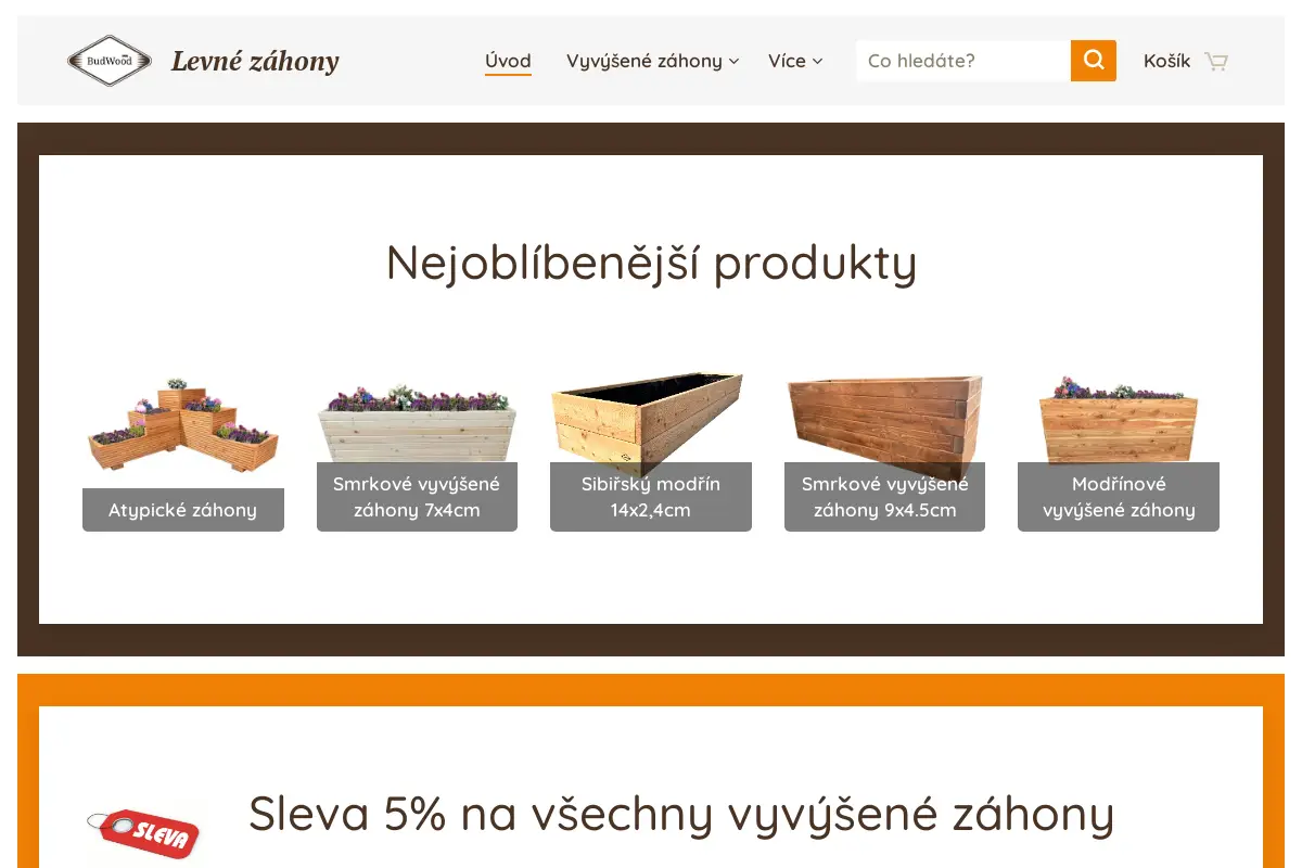 Levné záhony - výrobce značky BudWood